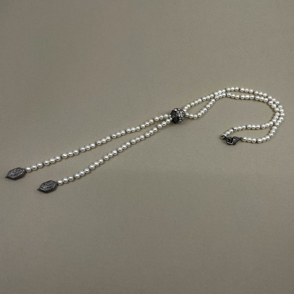 Thumbnail: No 2 Tassel Pearl Necklace