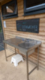 Outside washing up sink