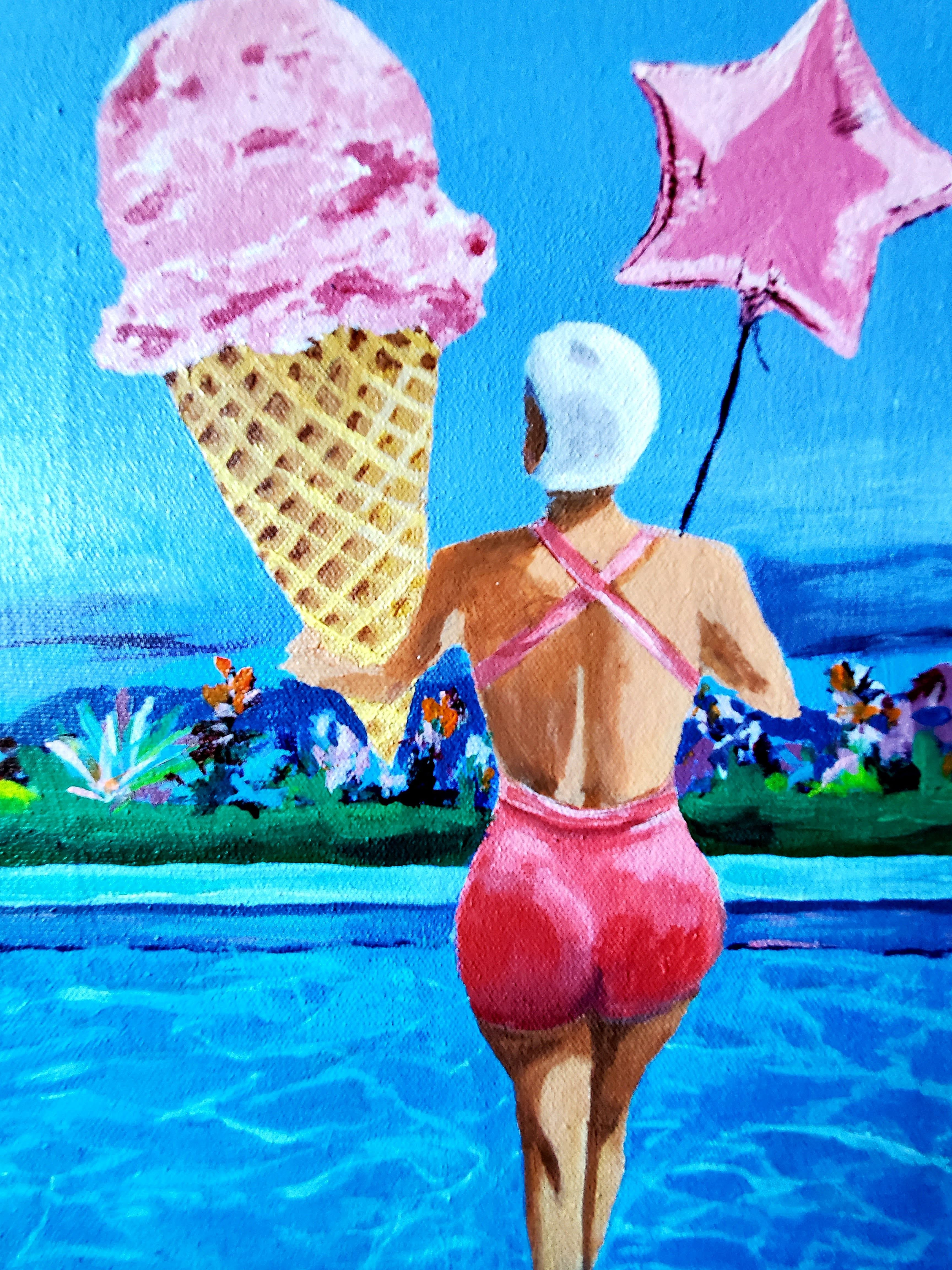 Balloon Swimmer Print