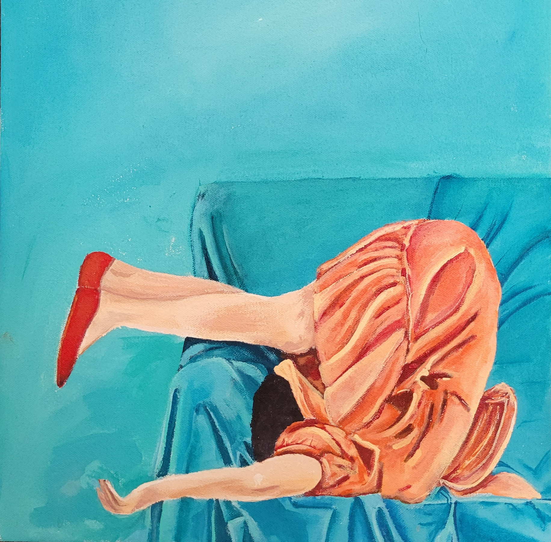 Woman on Couch Print