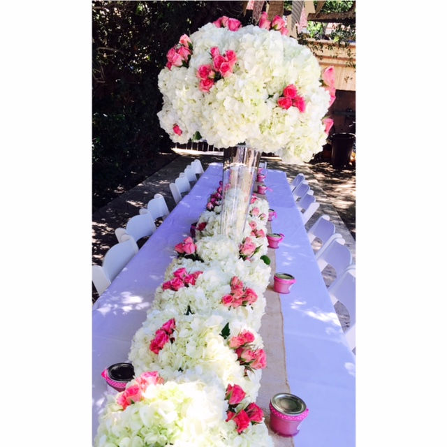 Thumbnail: Hydrangea Ball with Spray Roses