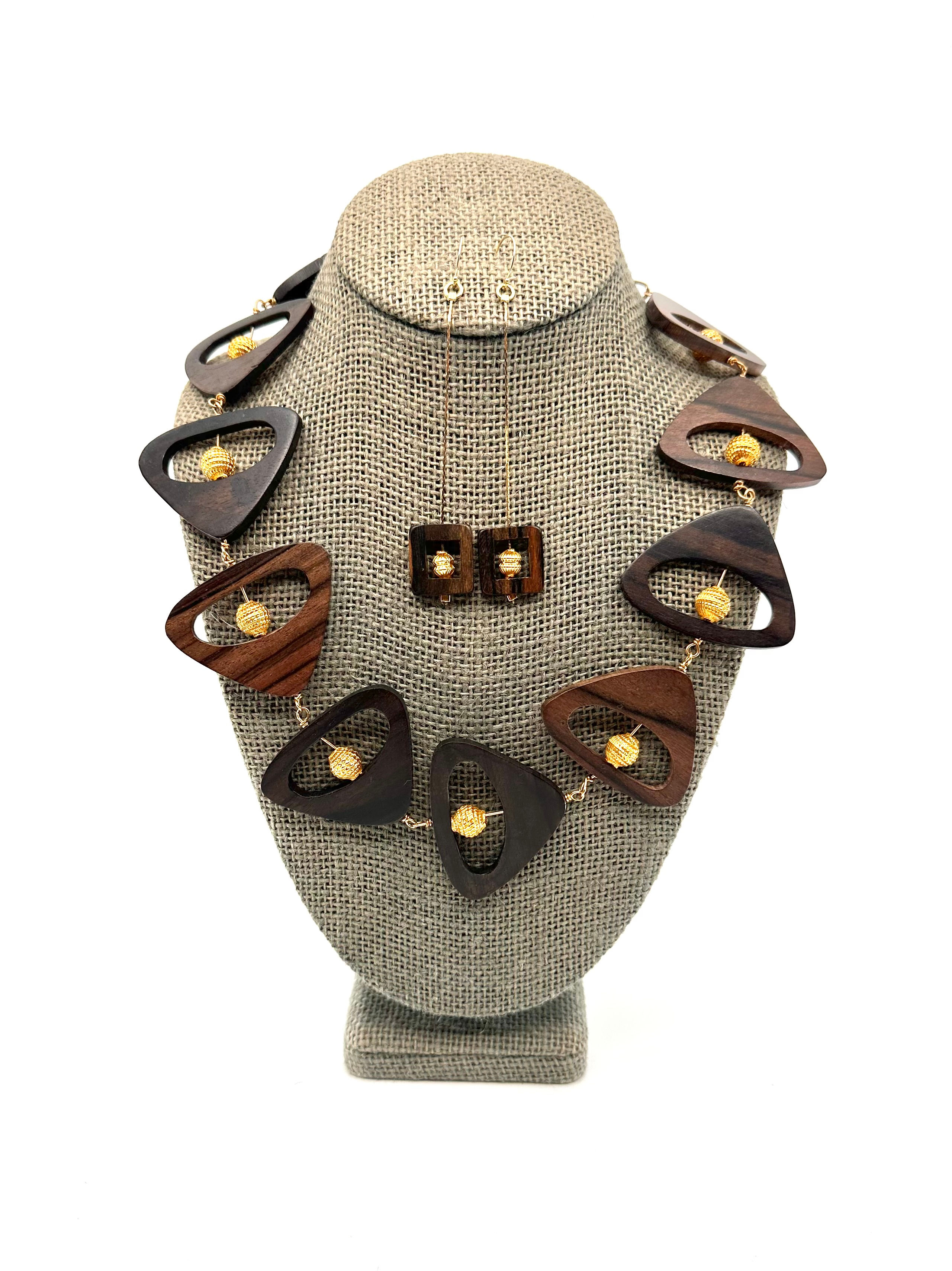 Wooden Necklace Set