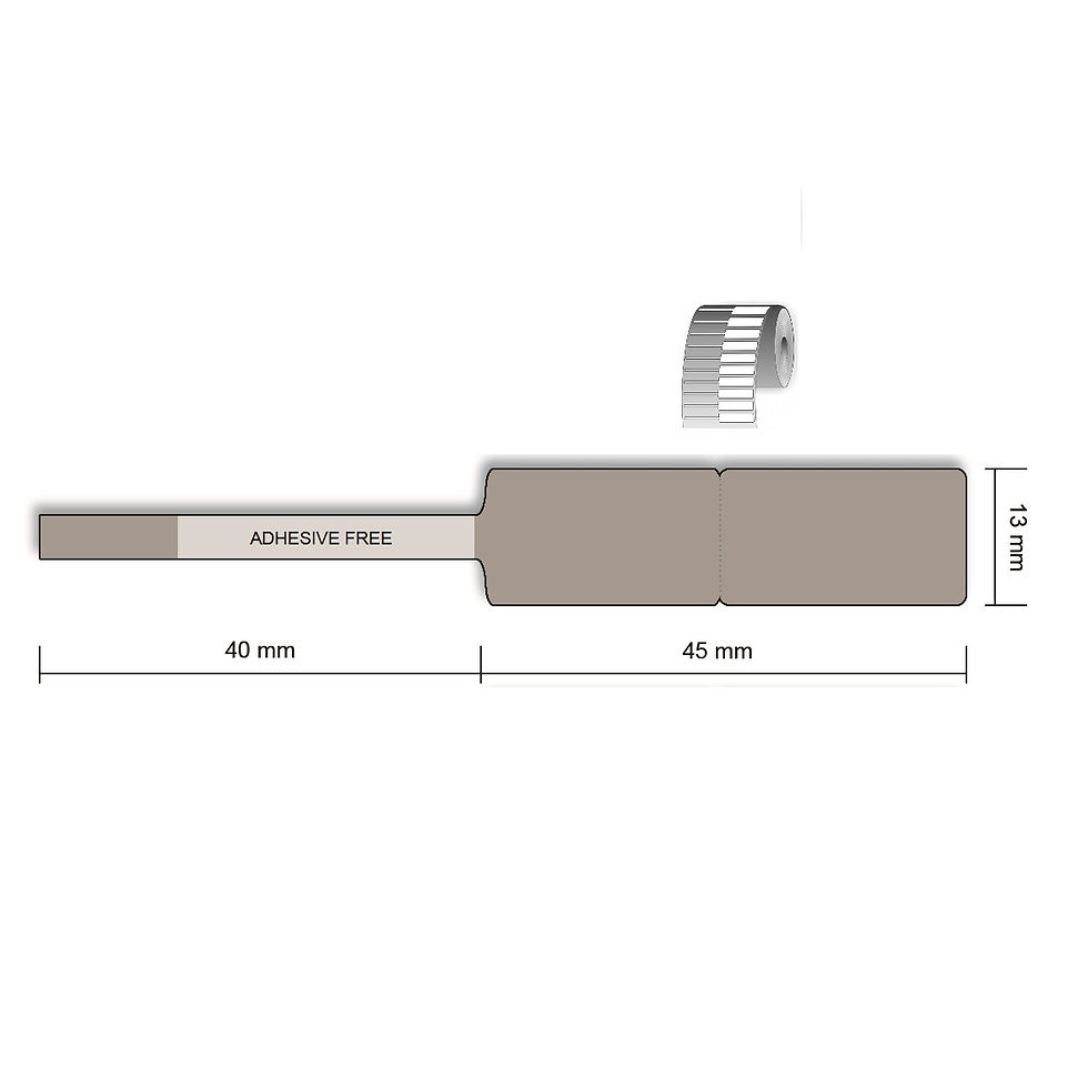 Thumbnail: CT8050 - Polyester thermal transfer jewelry labels (13mm x 85mm) roll of 2,000