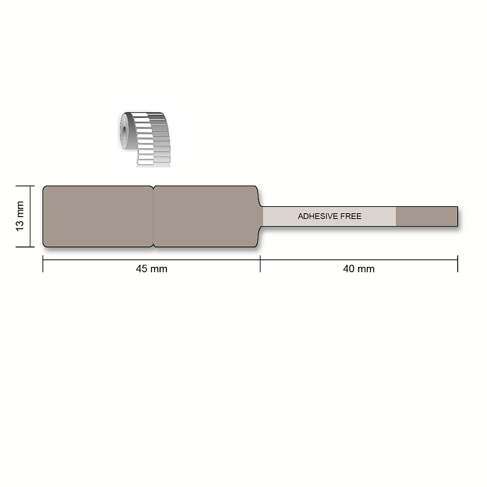 Thumbnail: CT8050 - Polyester thermal transfer jewelry labels (13mm x 85mm) roll of 2,000