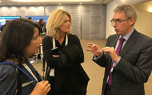 Camidge with Merel and LisaG at WCLC2017 (cropped).jpg