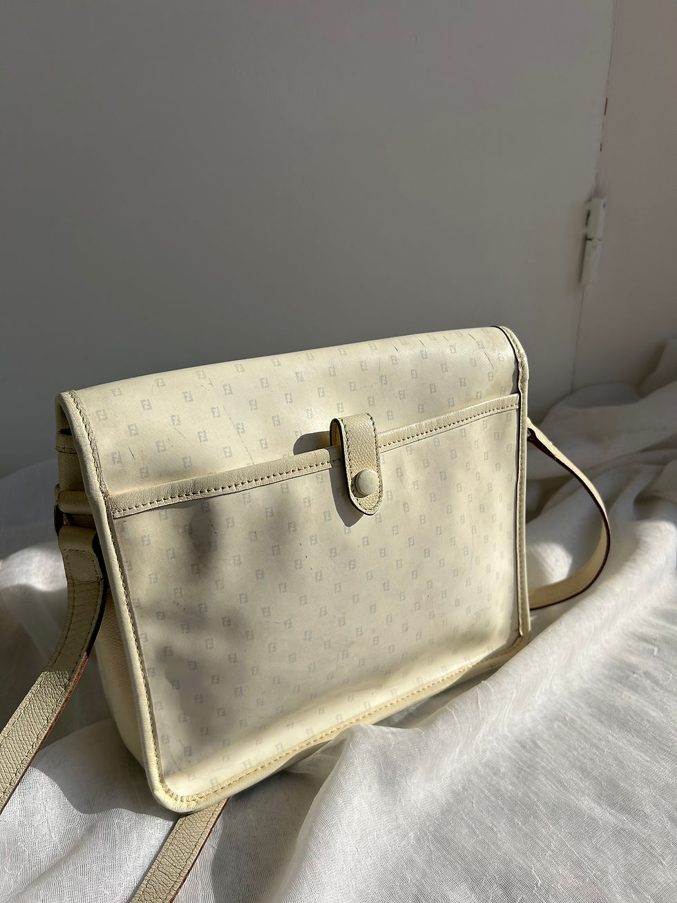 Miniatura: Fendi white bag 1980