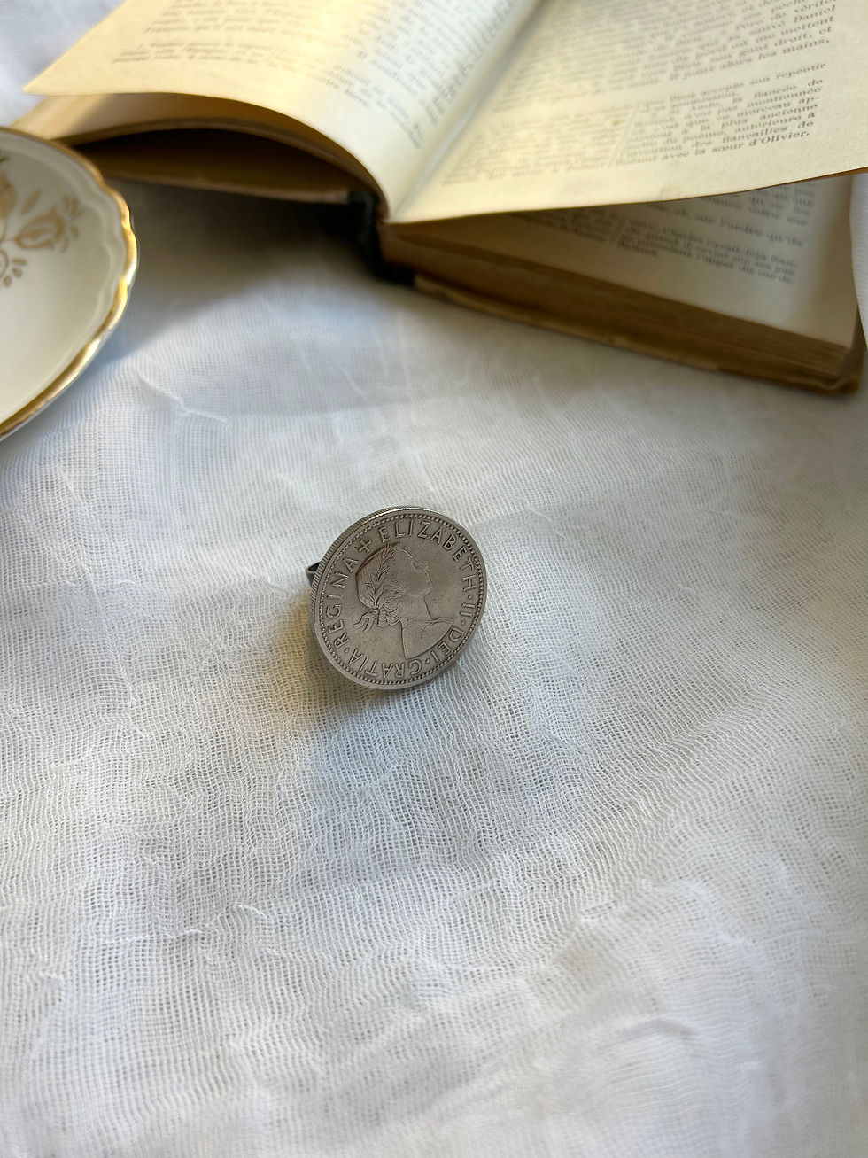 Miniatura: Anello moneta regina Elisabetta 