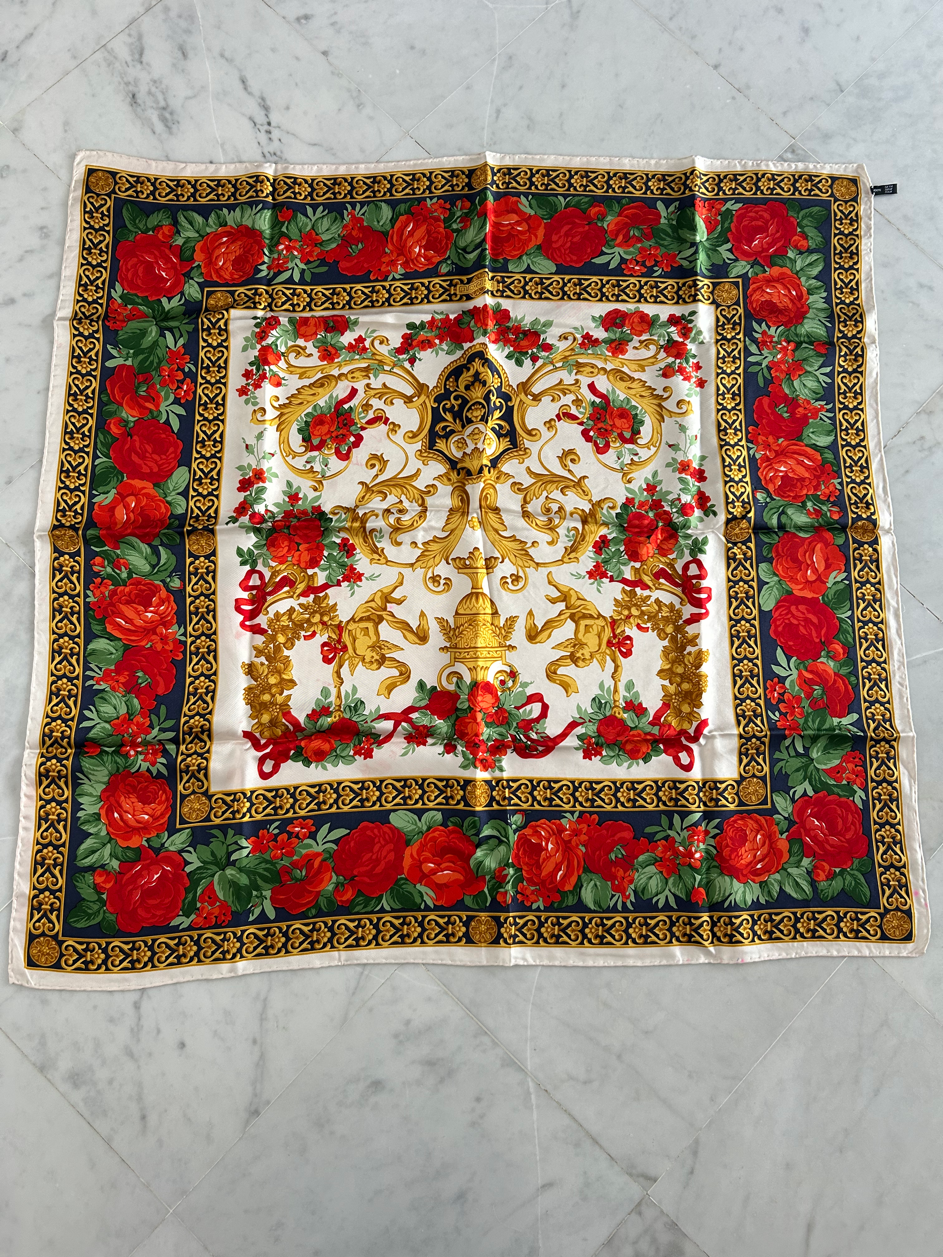 Foulard seta 1980 r di ratti