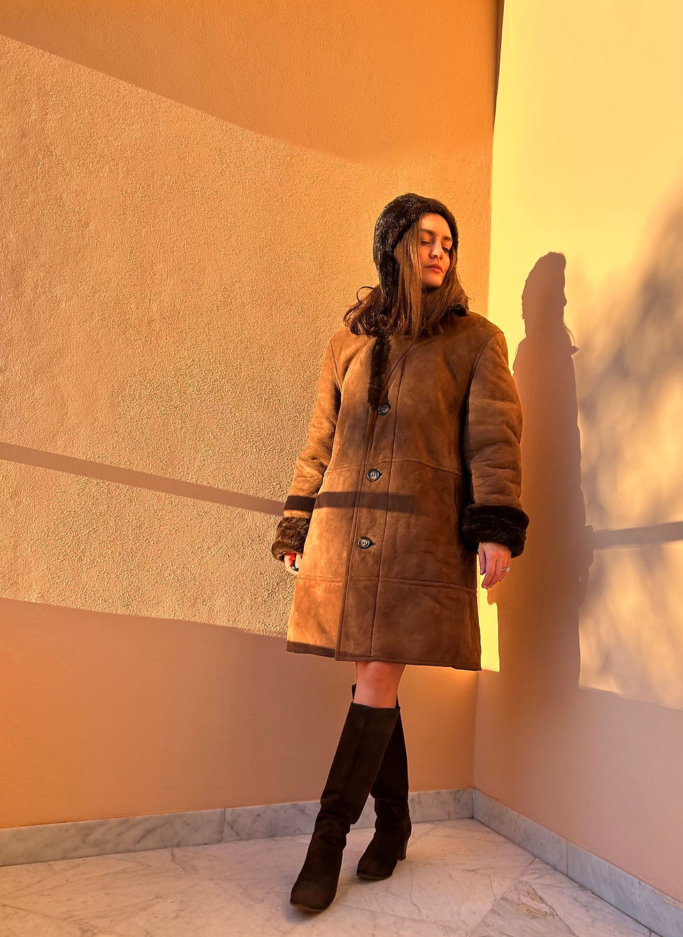 Miniatura: Shearling marrone 