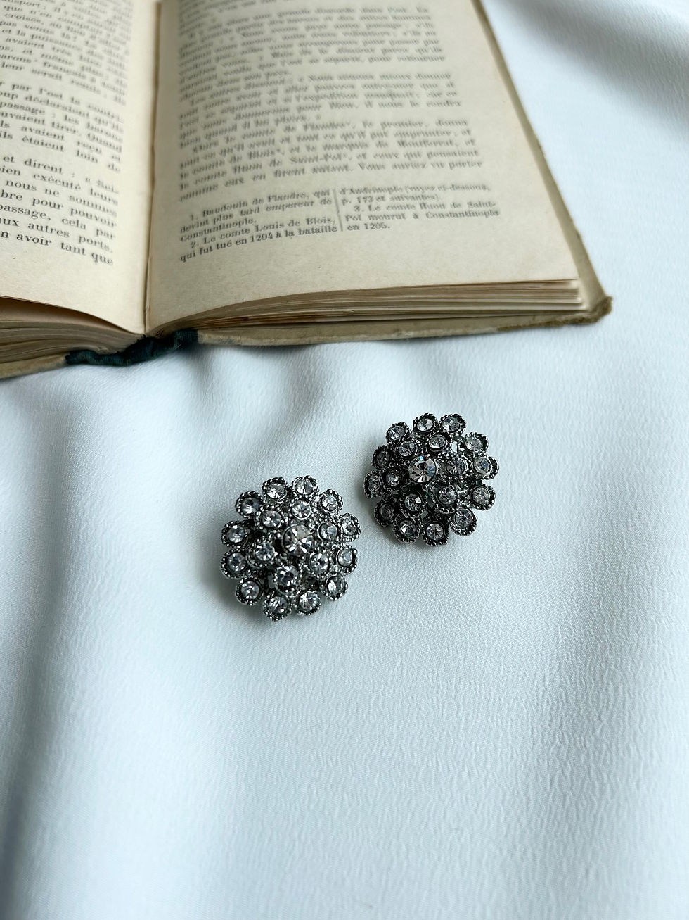 Miniatura: Clip fiore di strass 