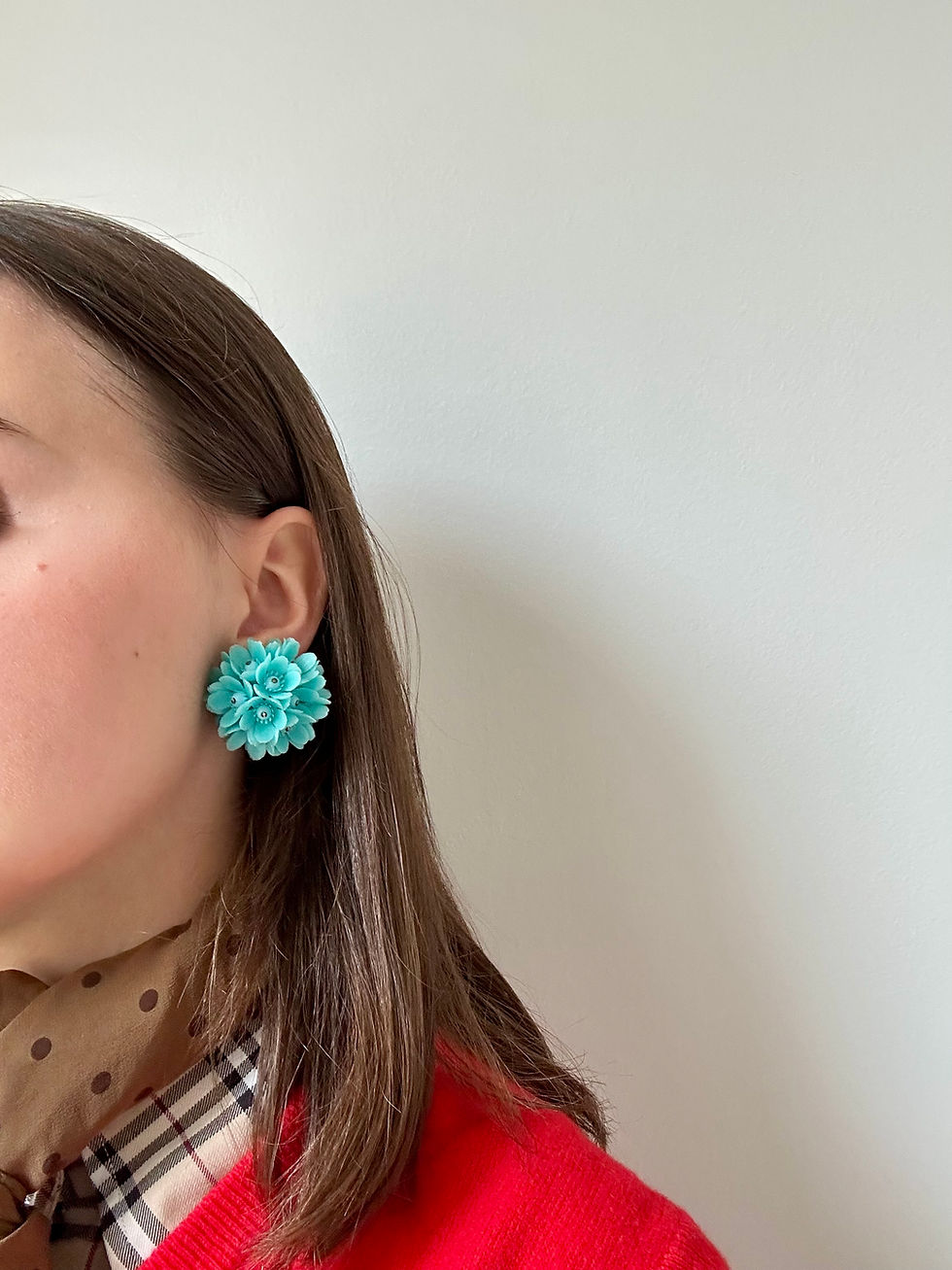 Miniatura: Clip fiore turchese 