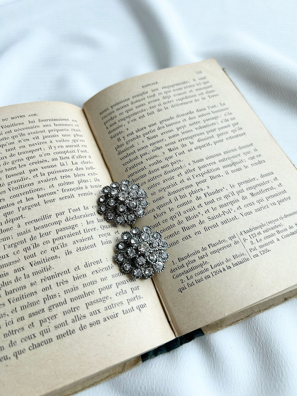 Miniatura: Clip fiore di strass 