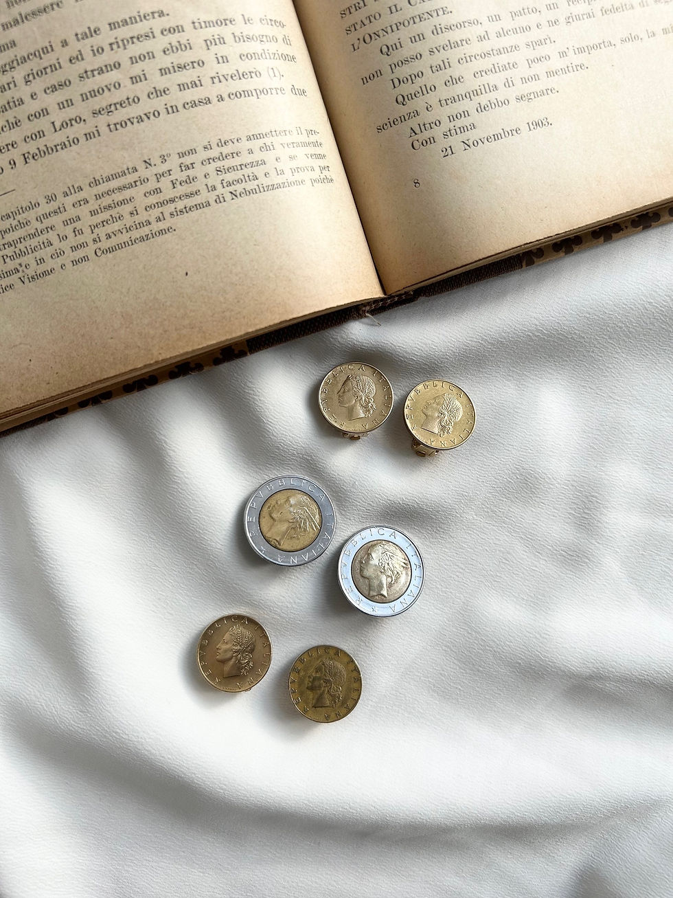 Miniatura: Orecchini Clip 500 lire 