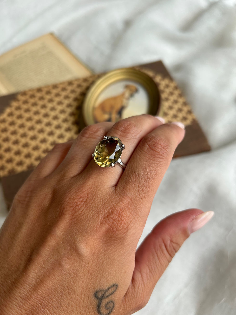 Miniatura: Anello quarzo citrino