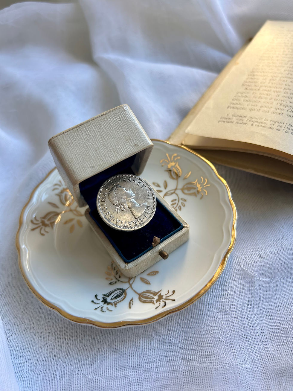 Miniatura: Anello moneta regina Elisabetta 