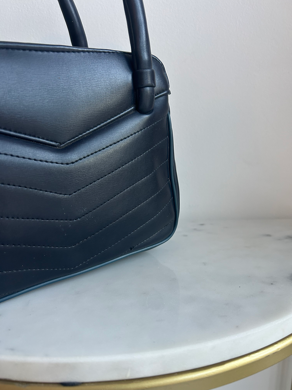 Miniatura: Borsa a mano pelle blu 