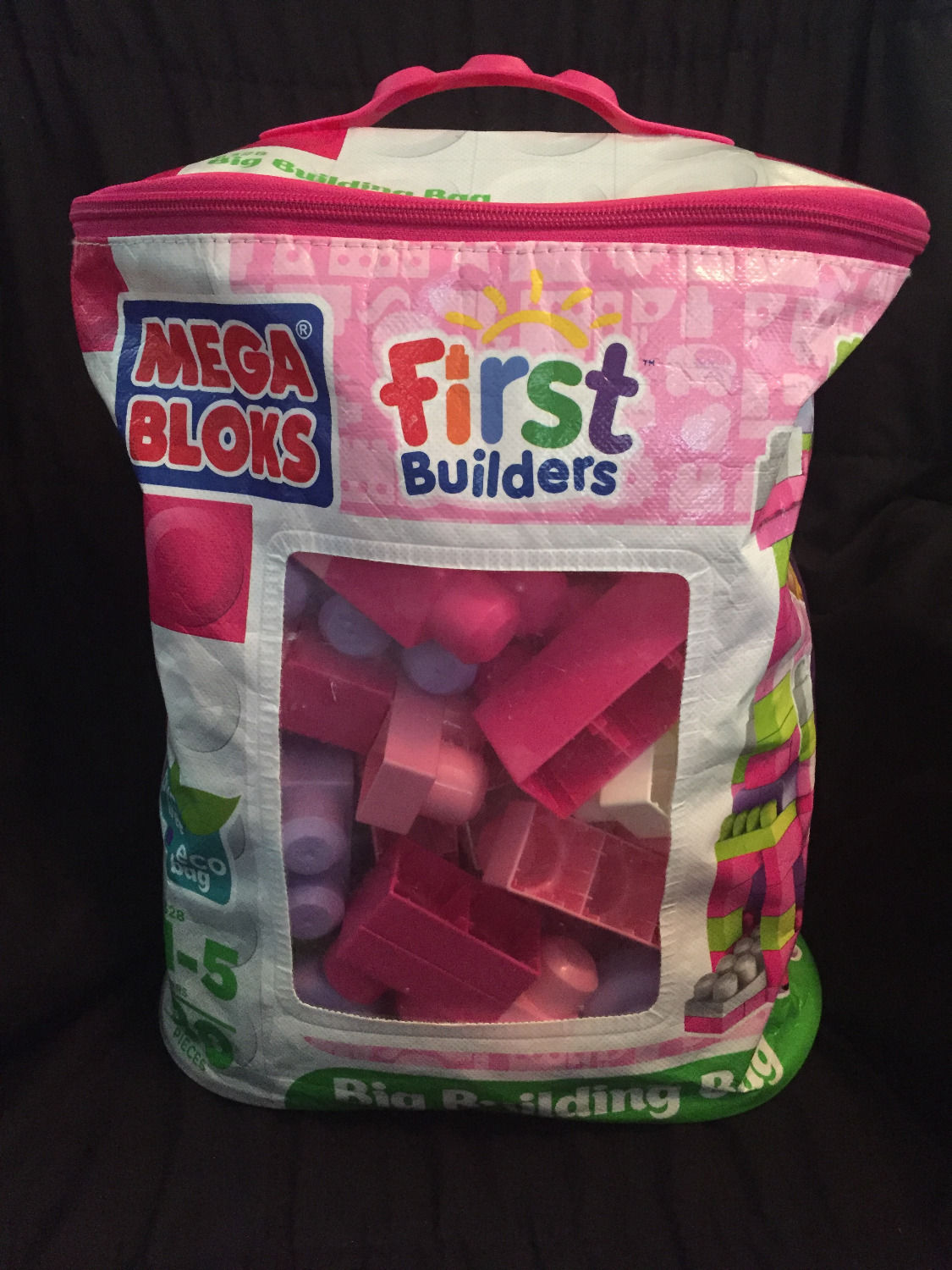 Mega Bloks First Builders Big Building Bag - Pink (80 pcs)