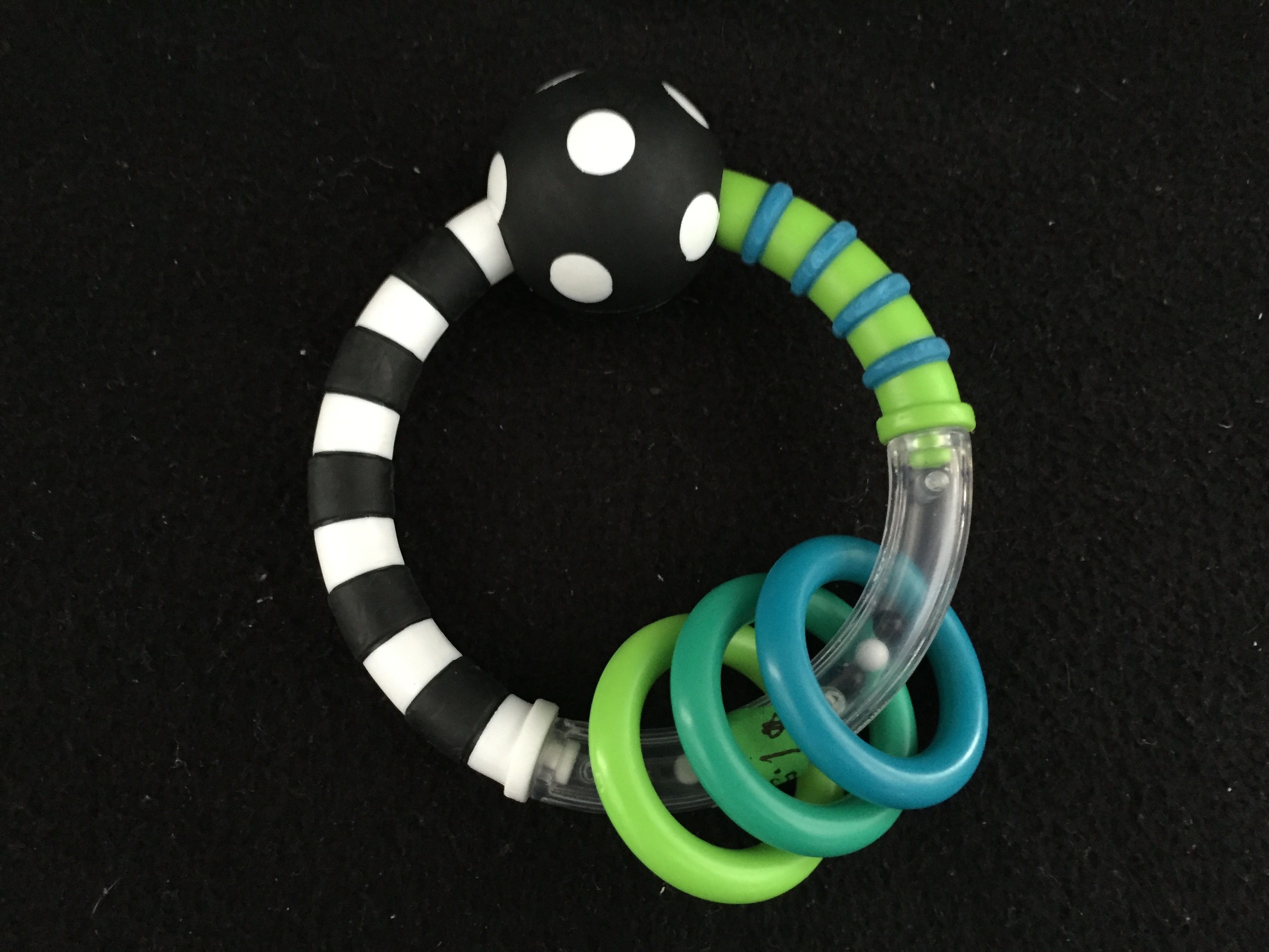 Sassy Teething Activity Ring (Black ball)