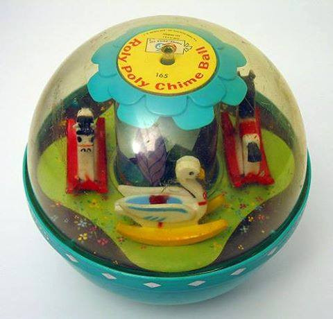 Fisher Price Roly Poly Chime Ball Vintage 1966 kidsheaveninlisle