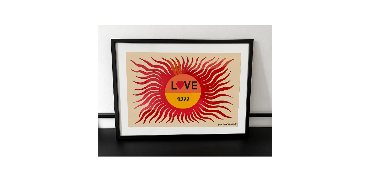 Framed Yves Saint Laurent print