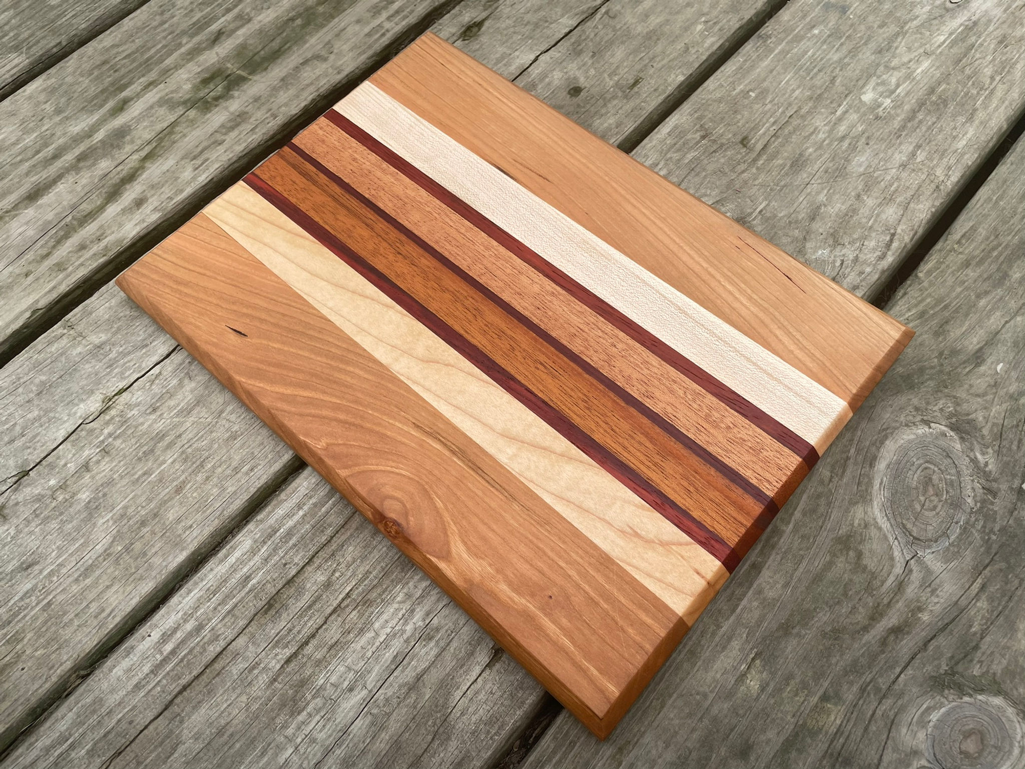 Cherry, Mahogany, Maple & Padouk Stripes