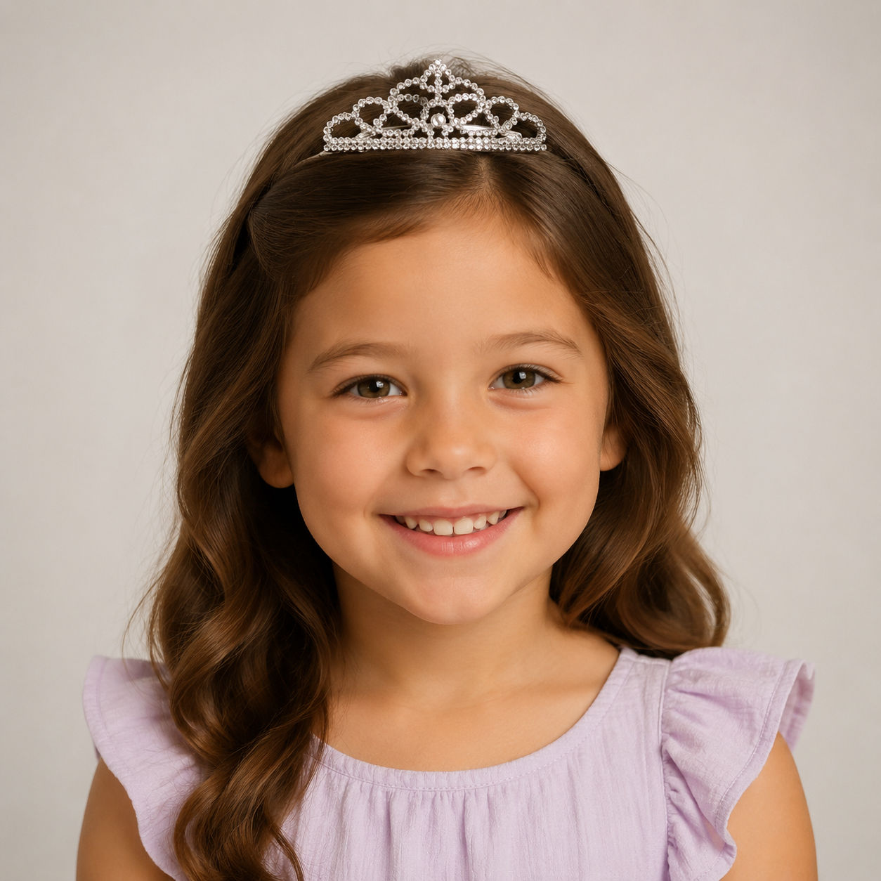 Tiara Plateada Peque�a Peineta
