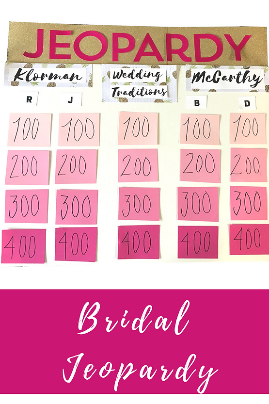 Bridal Jeopardy Oh So Relevant Guides Bridal Jeopardy Questions