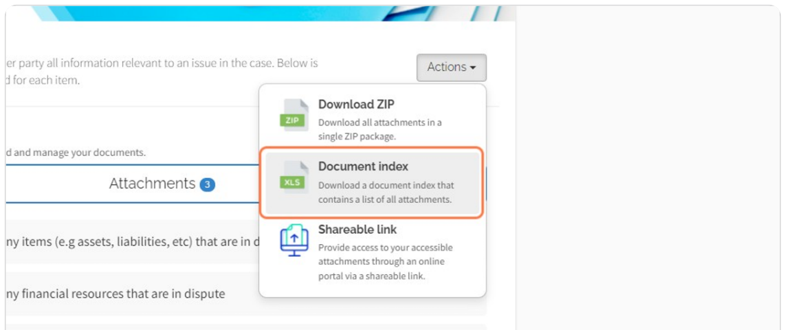 How do I download a list/index of the disclosure documents? content media