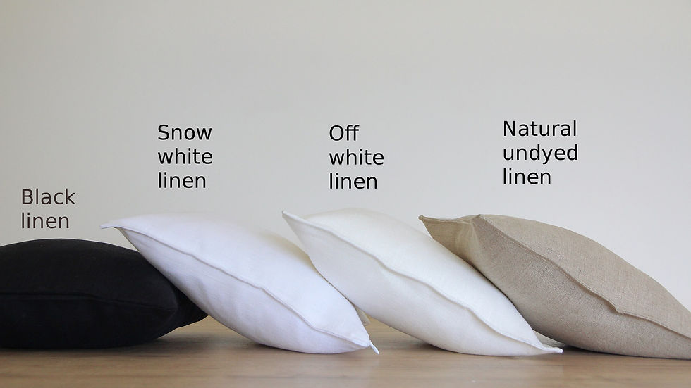 Blank linen throw pillows