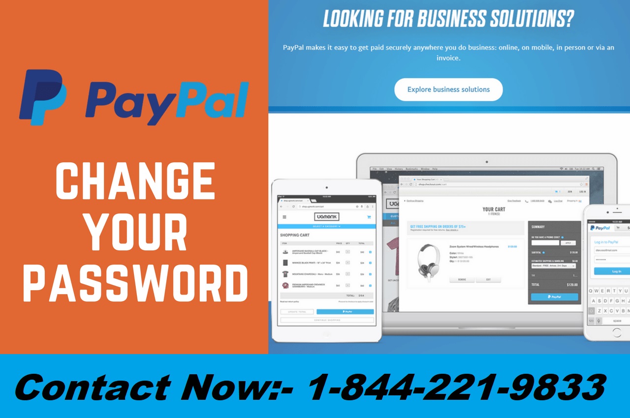 Contact us via Call: - 1-844-221-9833 | How to Change your PayPal password or Reset it? content media