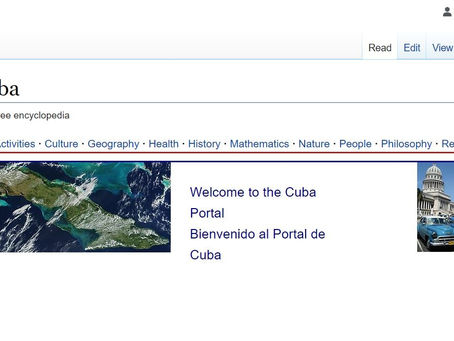Le "Portal Cuba" de Wikipédia (en anglais)