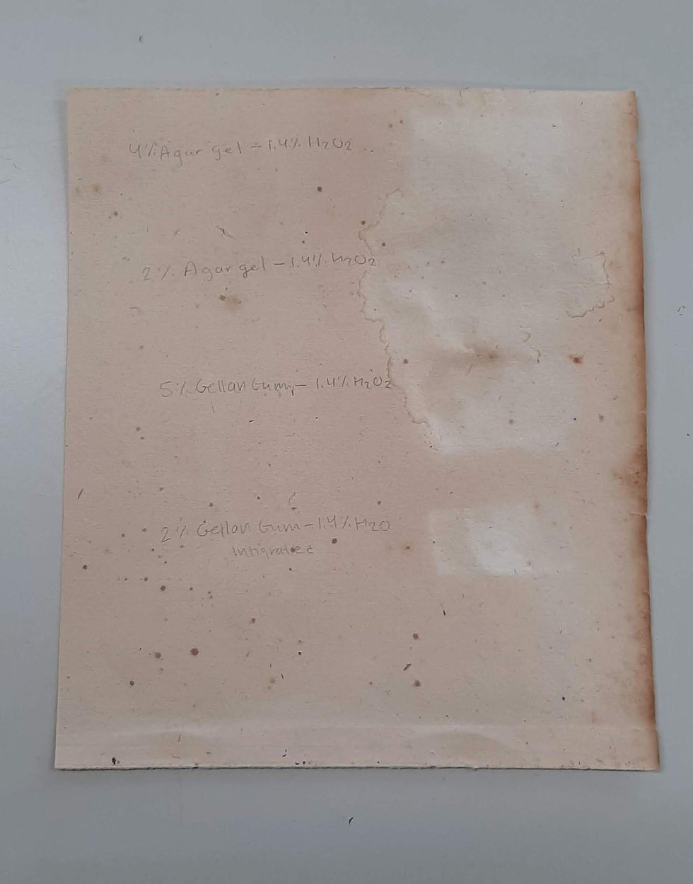 Experimenting with Bleach in Gels