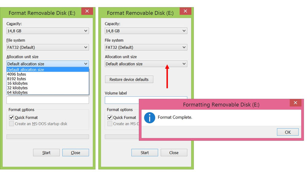 Micro SD Formatting openacousticdevices