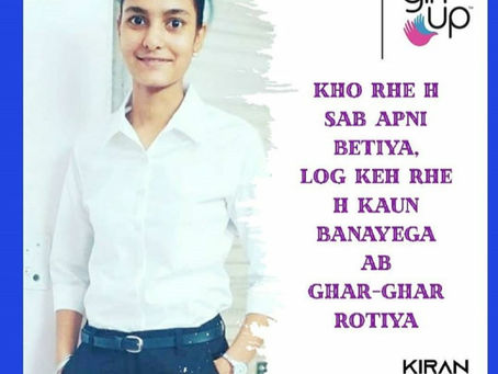 Expressing herself out , this is the power of a girl.
Strong feelings expressed by @kiran_pandey_20