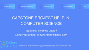Capstone Project Help in computer Science