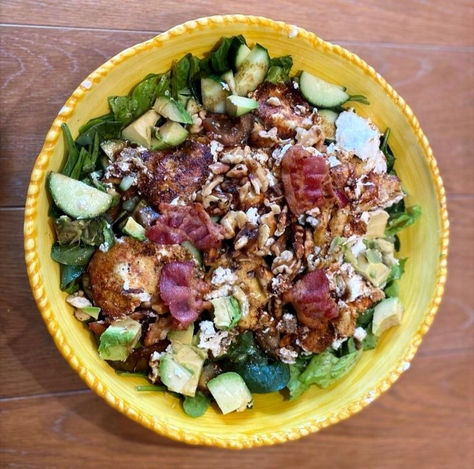 Goat Cheese, Walnut-Bacon Salad