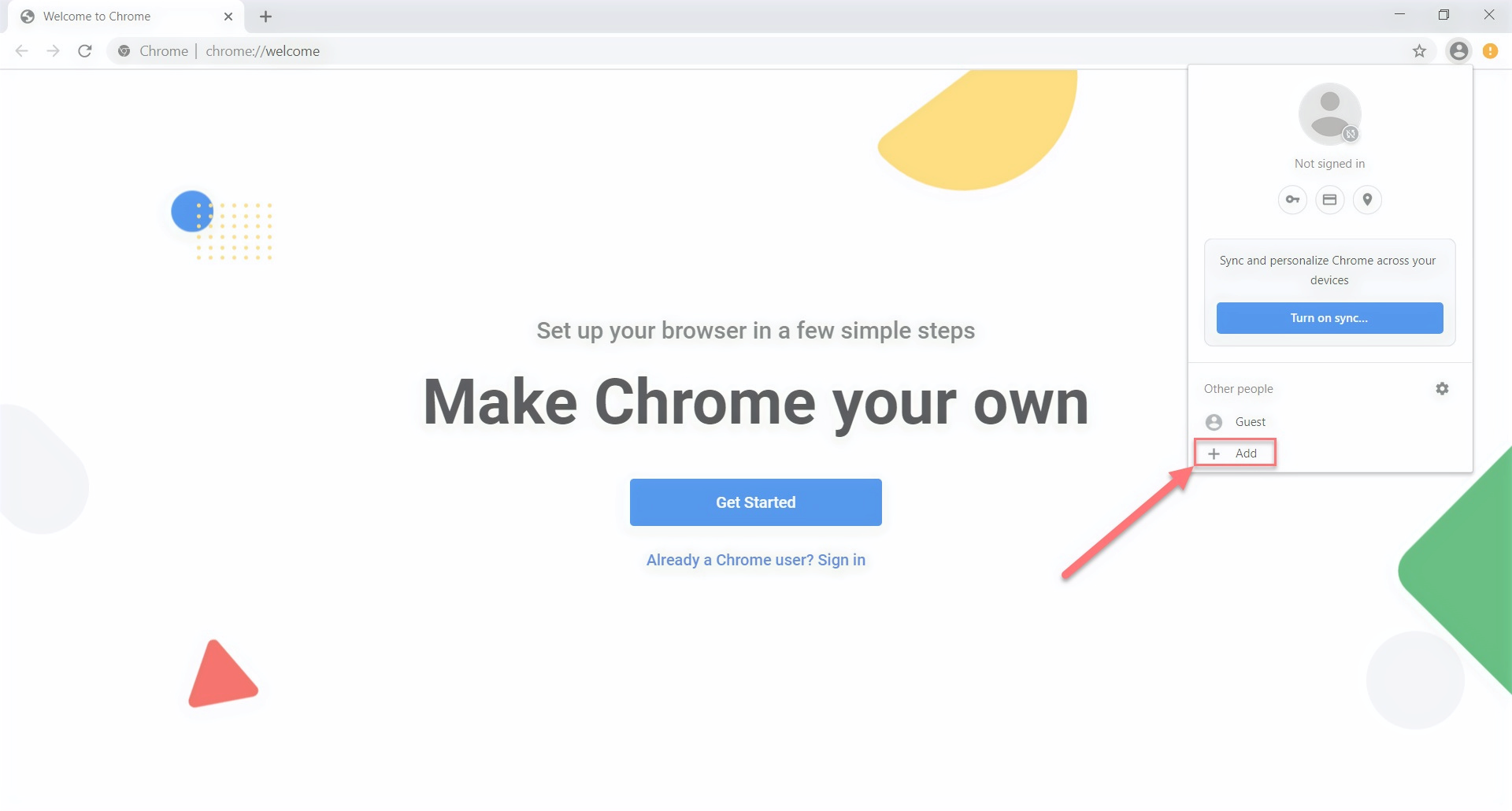 delete google chrome profile