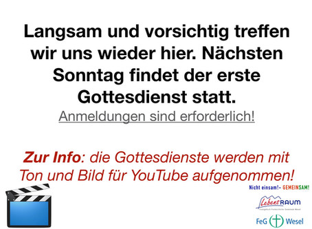 Gottesdienst im Gemeindehaus