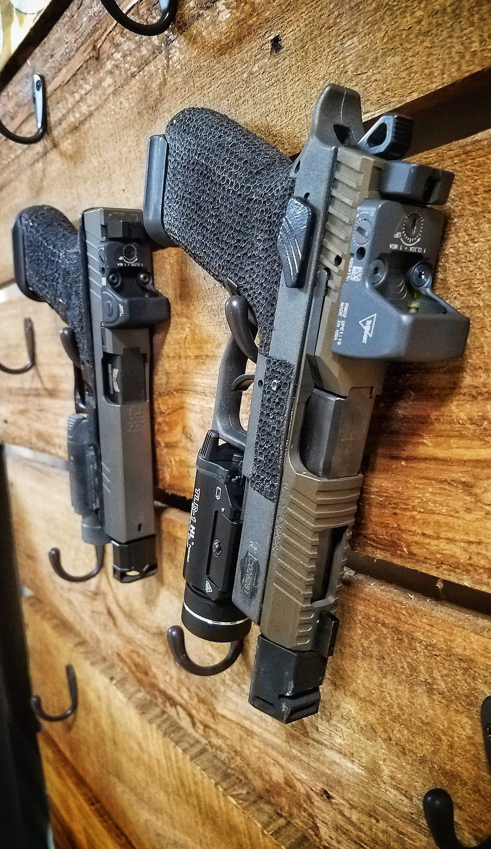 Two of the most popular handguns right now. The glock 19 (left) and the CZ P07 (right)