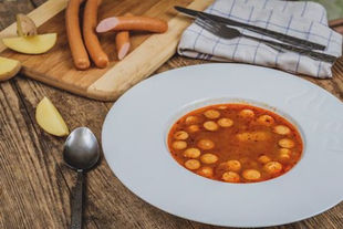 Zdravá frankfurtská polévka se smetanou