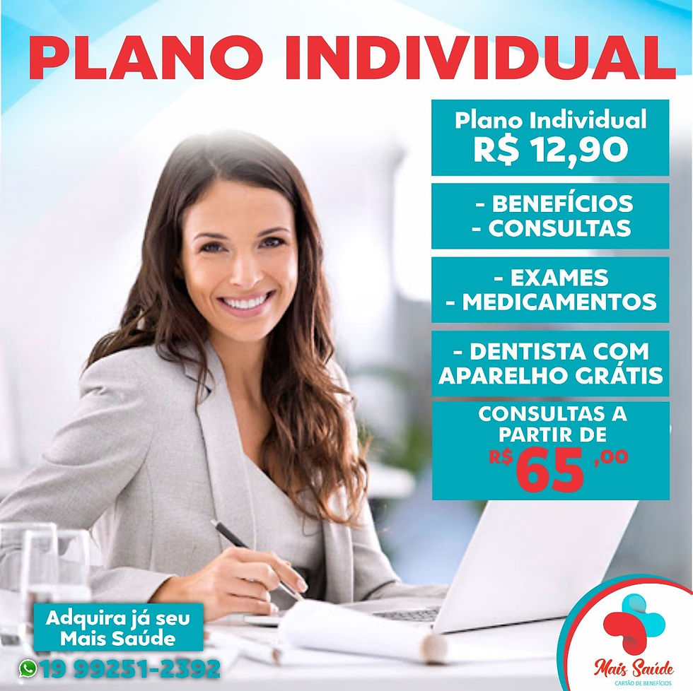 Plano Individual - R$ 12,90 ao mês