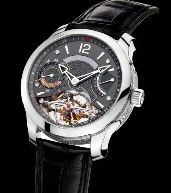 Greubel Forsey Watch Double Tourbillon 30 Edition Historique Platinum Anthracite gold dial Men content media