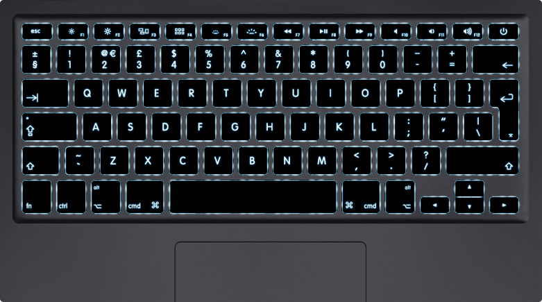 Macbook Keyboard - Showing Symbols