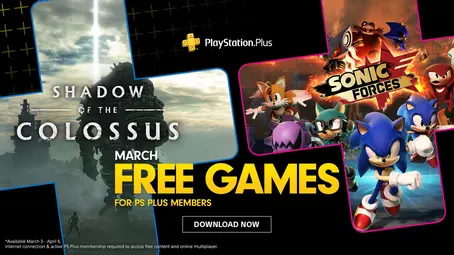Jogos da Playstation Plus de Março: Shadow of the Colossus e Sonic Forces