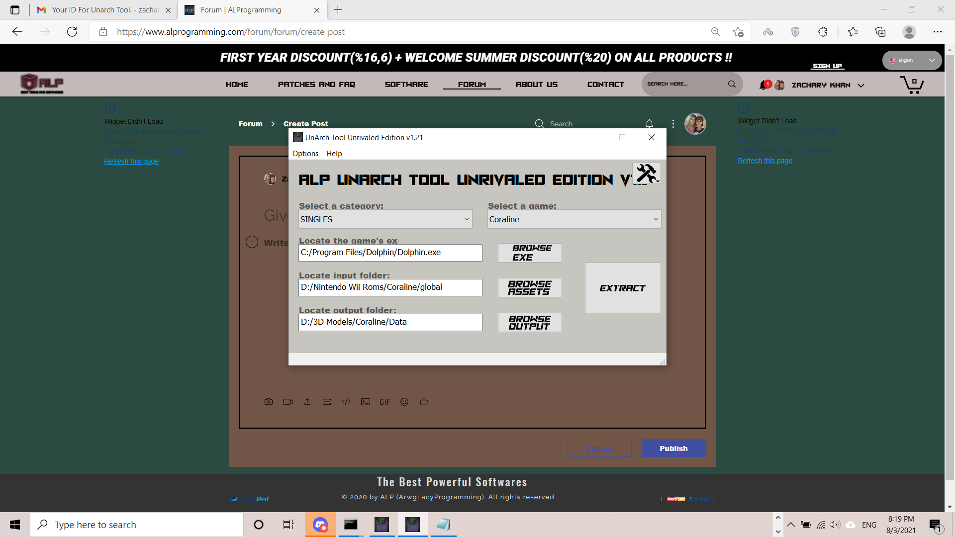Problems with UnArch Tool and Geomorph content media