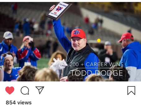 Remembering Win 200 Coach Todd Dodge