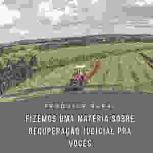 produtores rurais agricultor recuperação judicial possibilidade