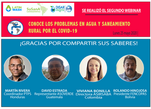 II WEBINAR-WASH | Organizaciones exponen los problema en Agua Potable Rural para enfrentar COVID-19