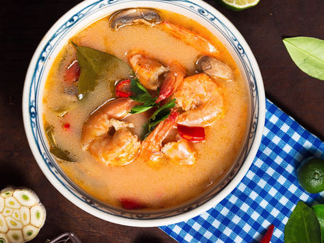 Asiatisk Tom yum-suppe