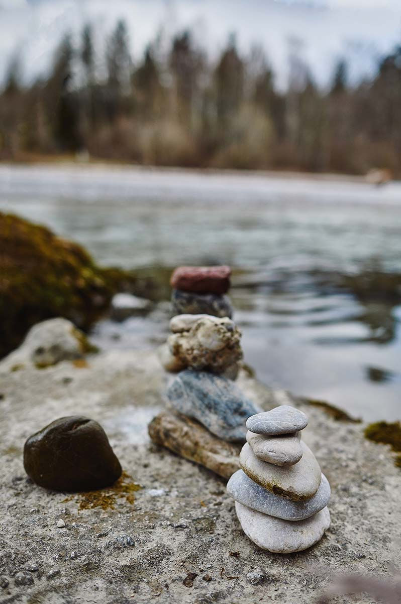 Isar in Grünwald bei München Familienwanderung
